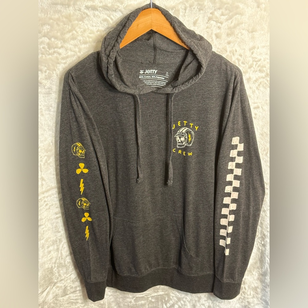 Jetty Men’s t-shirt hoodie. Used; Like New.